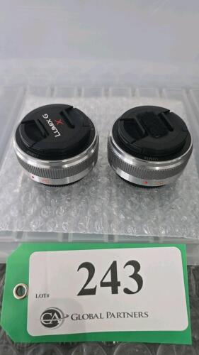LOT OF 2, LUMIX PRIME 20mm LENS