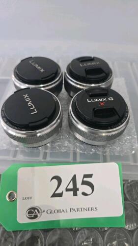 LOT OF 4, LUMIX PRIME 20mm LENS