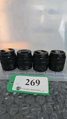 LOT OF 4, LUMIX 14-42mm LENSES