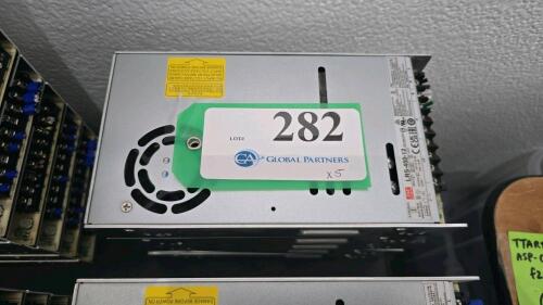 LOT OF 5, MEAN WELL LRS-450-12 POWER SUPPLY 12V
