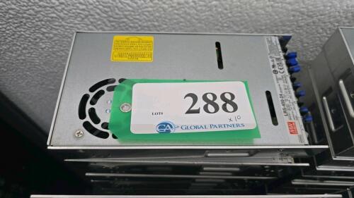 LOT OF 10, MEAN WELL LRS-450-24 POWER SUPPLY 24V