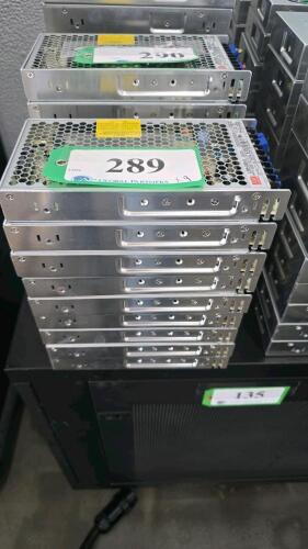 LOT OF 9, MEAN WELL LRS-200-5 POWER SUPPLY 5V