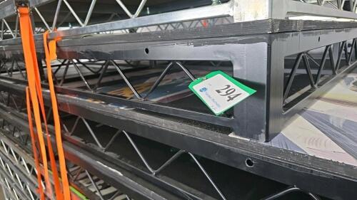 LOT OF 2 PANELS 6x4 DECK SYSTEM STEEL DECK STAGE PANELS W/ SOUNDPROOFING (CASTERS NOT INCLUDED)