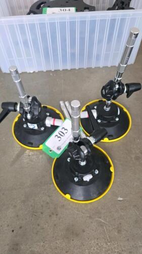 LOT OF 3, WPG 6in METAL PUMP SUCTION CUP W/SWIVEL PIN