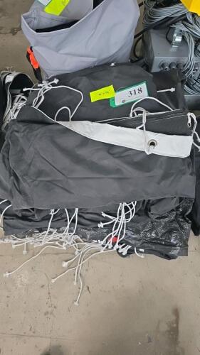 LOT OF 4, 9&rsquo; X 58&rsquo; ULTRA BOUNCE BLACK AND WHITE