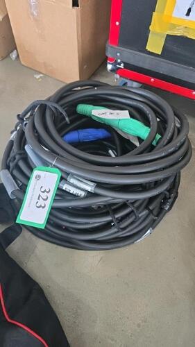 SET OF 5 CAM LOCK POWER DISTRIBUTION FEEDER CABLE 25ft