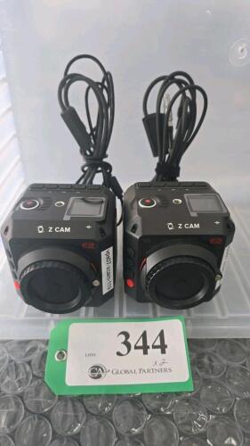 LOT OF 2, Z CAM E2 MODULAR 4K CINEMA CAMERA W/POWER CONVERSION CABLE ONLY
