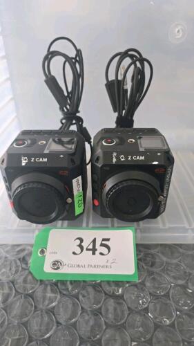 LOT OF 2, Z CAM E2 MODULAR 4K CINEMA CAMERA W/POWER CONVERSION CABLE ONLY