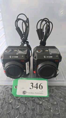 LOT OF 2, Z CAM E2 MODULAR 4K CINEMA CAMERA W/POWER CONVERSION CABLE ONLY