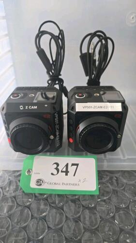LOT OF 2, Z CAM E2 MODULAR 4K CINEMA CAMERA W/POWER CONVERSION CABLE ONLY