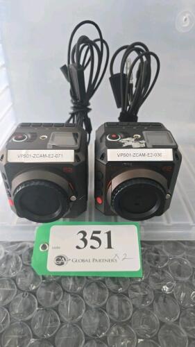 LOT OF 2, Z CAM E2 MODULAR 4K CINEMA CAMERA W/POWER CONVERSION CABLE ONLY