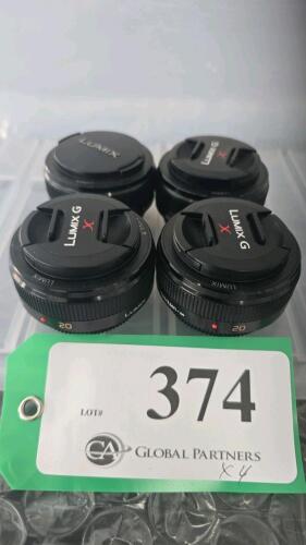 LOT OF 4, LUMIX 20mm LENSES
