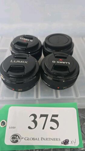 LOT OF 4, LUMIX 20mm LENSES