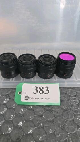LOT OF 4, PANASONIC LUMIX 14-42mm LENSES
