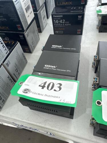 LOT OF 3SETS 10GTEK HDMI TO FIBER CONVERTER (TV) TO DVD