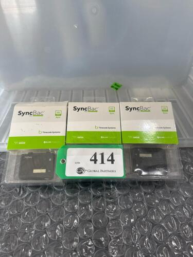LOT OF 3 SYNCBAC PRO TIMECODE SYSTEM <br/>MODEL: SPR01