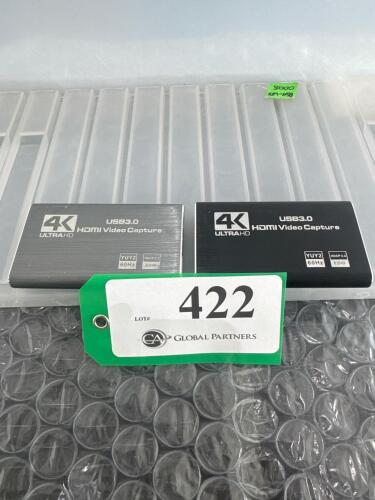 LOT OF 2 ULTRA HD USB 3.0 HDMI VIDEO CAPTURE YUY2 60HZ