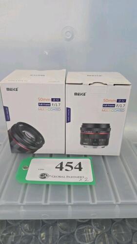LOT OF 2, MEIKE 50mm F1.7 LENSES
