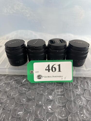 LOT OF 4 PANASONIC LUMIX 14-42mm LENSES