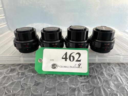 LOT OF 4 PANASONIC LUMIX G 14-42mm LENSES