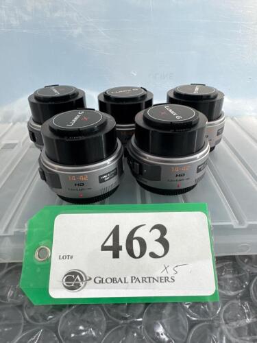 LOT OF 5 PANASONIC LUMIX G 14-42mm LENSES