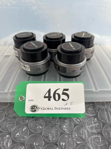 LOT OF 5 PANASONIC LUMIX G 14-42mm LENSES