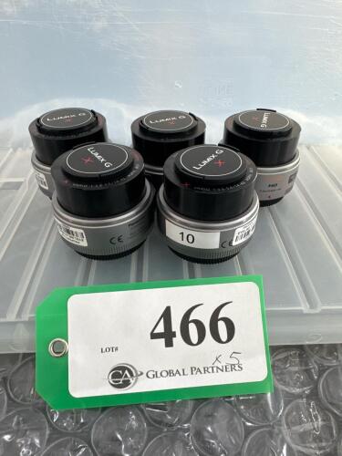 LOT OF 5 PANASONIC LUMIX G 14-42mm LENSES