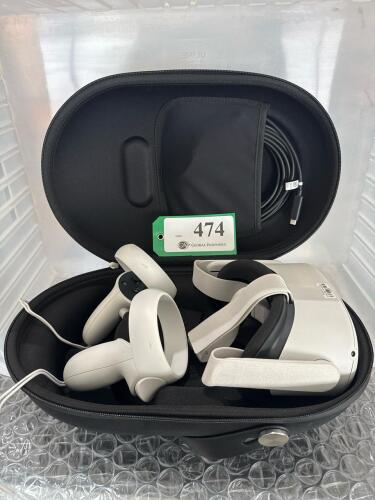 META QUEST 2 VR HEADSET with CONTROLLER AND POWER CABLE