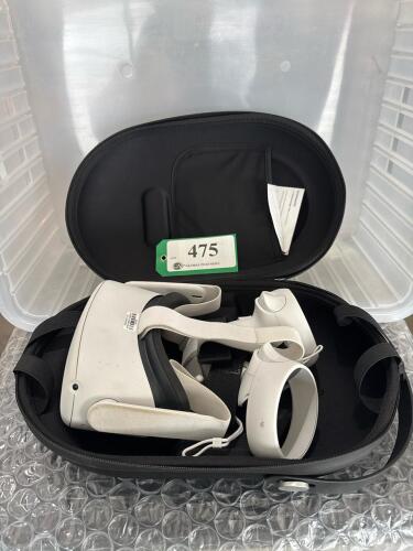 META QUEST 2 VR HEADSET WITH CONTROLLER (MISSING POWER CABLE)