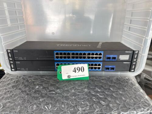 LOT OF 2 TRENDNET 10G TEG - 30262 24 - PORT SWITCH