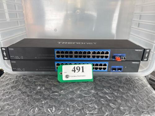 LOT OF 2 TRENDNET 10G TEG - 30262 24 - PORT SWITCH