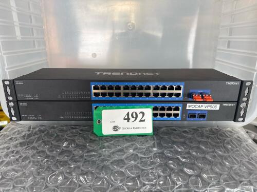 LOT OF 2 TRENDNET 10G TEG - 30262 24 - PORT SWITCH