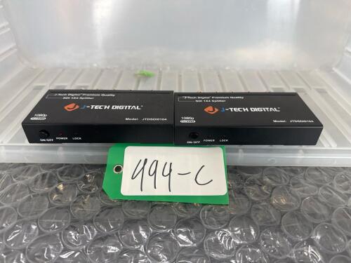 LOT OF 2 J - TECH DIGITAL SDI 1x4 SPLITTER