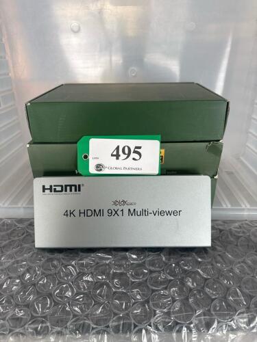 LOT OF 3 4K HDMI 9x1 MULTI-VIEWER