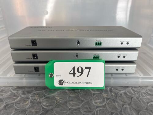 LOT OF 3 4K HDMI 9x1 MULTI-VIEWER