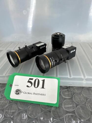 LOT OF 2 FLIR USB CAMERAS WITH ASSORTED MEGAPIXEL LENSES