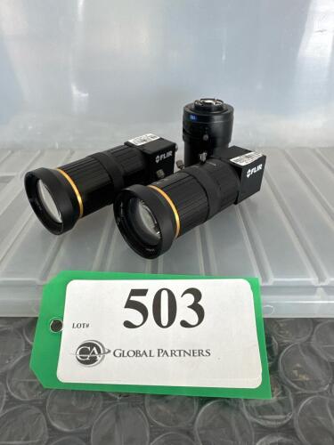 LOT OF 2 FLIR USB CAMERAS WITH ASSORTED MEGAPIXEL LENSES
