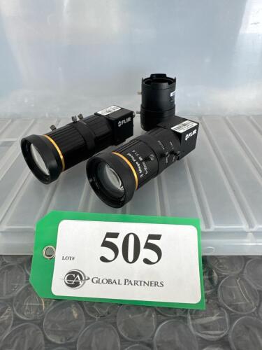 LOT OF 2 FLIR USB CAMERAS WITH ASSORTED LENSES