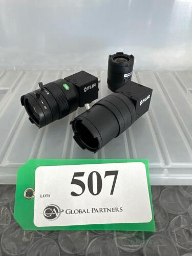LOT OF 2 FLIR USB CAMERAS WITH ASSORTED LENSES