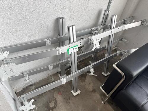 LOT OF 2 MULTI MONITOR STAND - 6 MONITOR STANDS