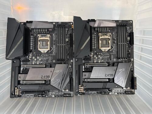 LOT OF 2 Gigabyte Motherboard Z490 AORUS PRO AX