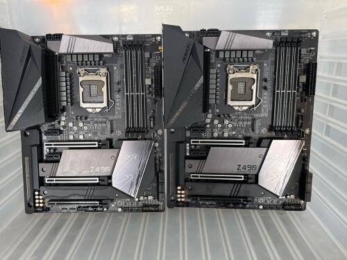 LOT OF 2 Gigabyte Motherboard Z490 AORUS PRO AX