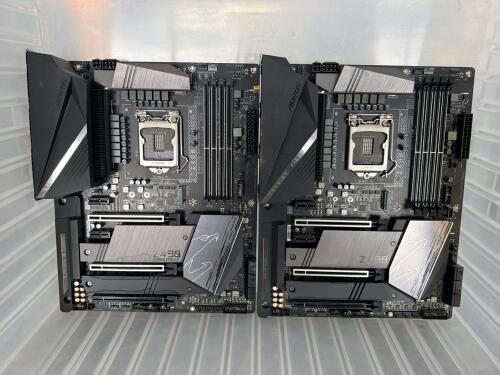 LOT OF 2 Gigabyte Motherboard Z490 AORUS PRO AX