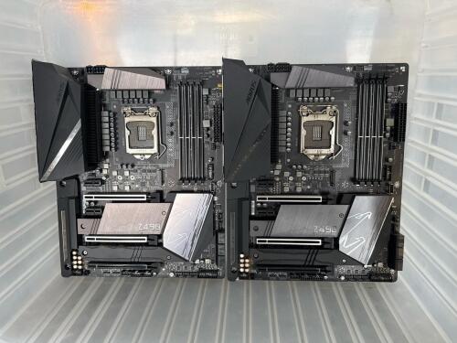 LOT OF 2 Gigabyte Motherboard Z490 AORUS PRO AX