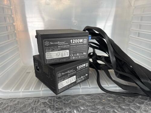 LOT OF 2 ASSORTED SILVER STONE 1200W STRIDER PLATINUM