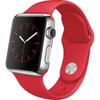 Apple horloge - 38mm metalen band met rood gecombineerd, artikel #943640, reguliere prijs Ã„ 759,- (Apple Watch - 38 mm Stainless Steel with Red Classic Band Item # 943640 Regular price Ã„759) - 2