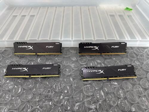 LOT OF 4 KINGSTON HYPER x DDR4 32MHZ 4x32 GB