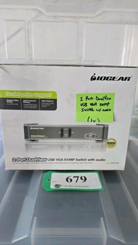10GEAR 2-PORT DUALVIW USB VGA KVMP SWITCH W/AUDIO