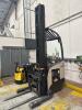 2017 CROWN RM6025-45 ELECTRIC STAND-UP REACH TRUCK WITH SIDE SHIFTER, 4,500 LBS CAPACITY, 36 VOLTS, 42&rdquo; FORKS, APPRO. MAST LOWERED: 140&rdquo;, SERIAL: 1A493657, UNIT #51 HOURS: 12097, (GROUND LEVEL REMOVAL ONLY)