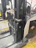 2017 CROWN RM6025-45 ELECTRIC STAND-UP REACH TRUCK WITH SIDE SHIFTER, 4,500 LBS CAPACITY, 36 VOLTS, 42&rdquo; FORKS, APPROX. MAST LOWERED: 140&rdquo;, Hrs: 4651 SERIAL: 1A488309, UNIT #15 (GROUND LEVEL REMOVAL ONLY) - 3